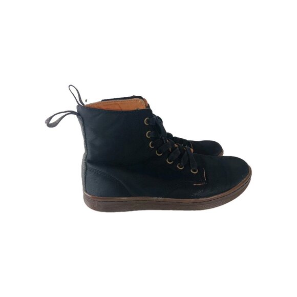 Dr Doc MARTENS HACKNEY Ankle Boots AirWair Black Canvas Womens Sz US 6 - Picture 1 of 11